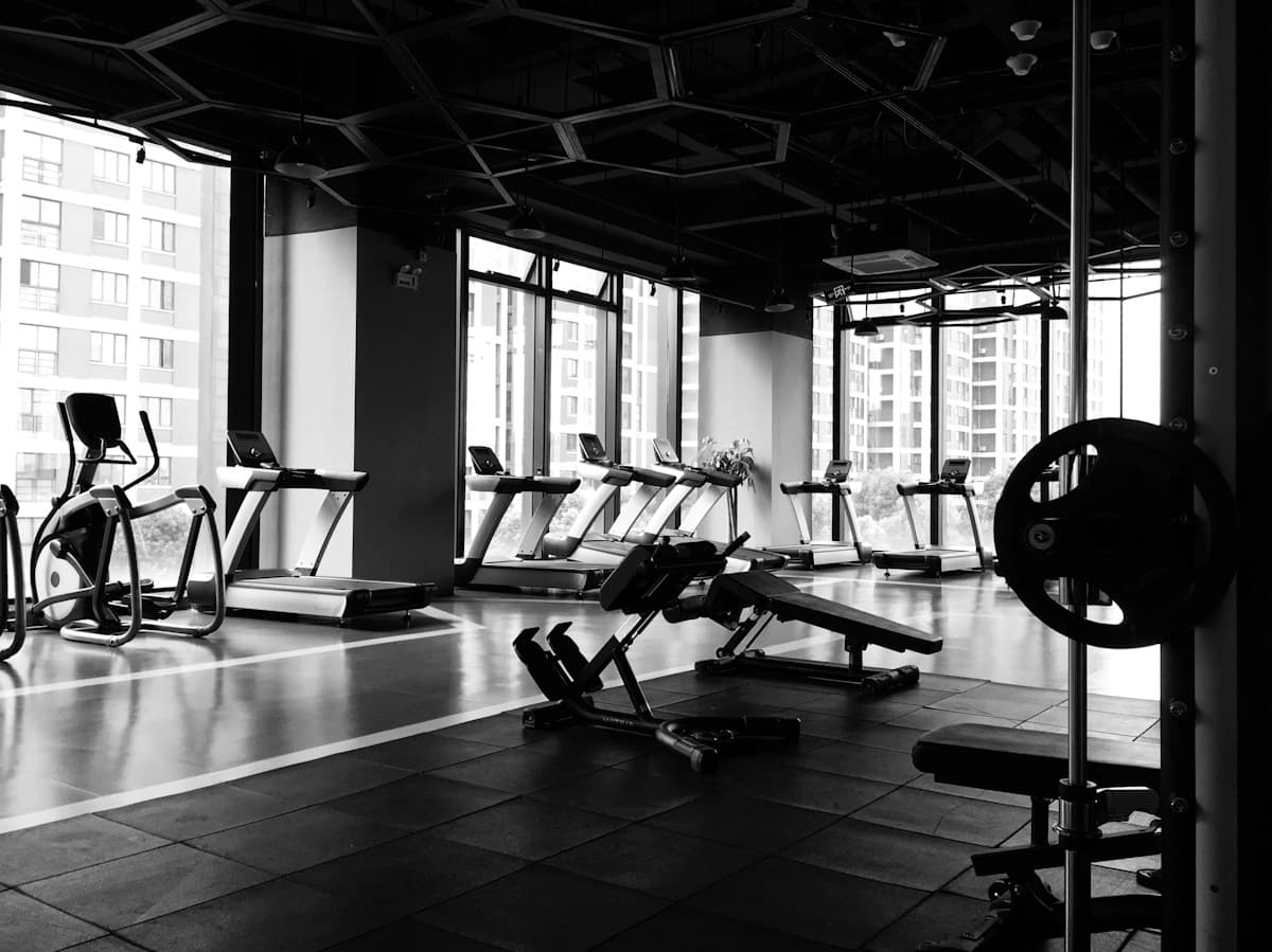 An open gym interior filled with training equipment